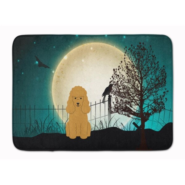 Carolines Treasures Halloween Scary Poodle Tan Machine Washable Memory Foam Mat BB2259RUG - main
